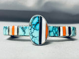 Important Abe Begay Vintage Native American Navajo Sterling Silver Inlay Bracelet 6-1/2 Wrist-Nativo Arts