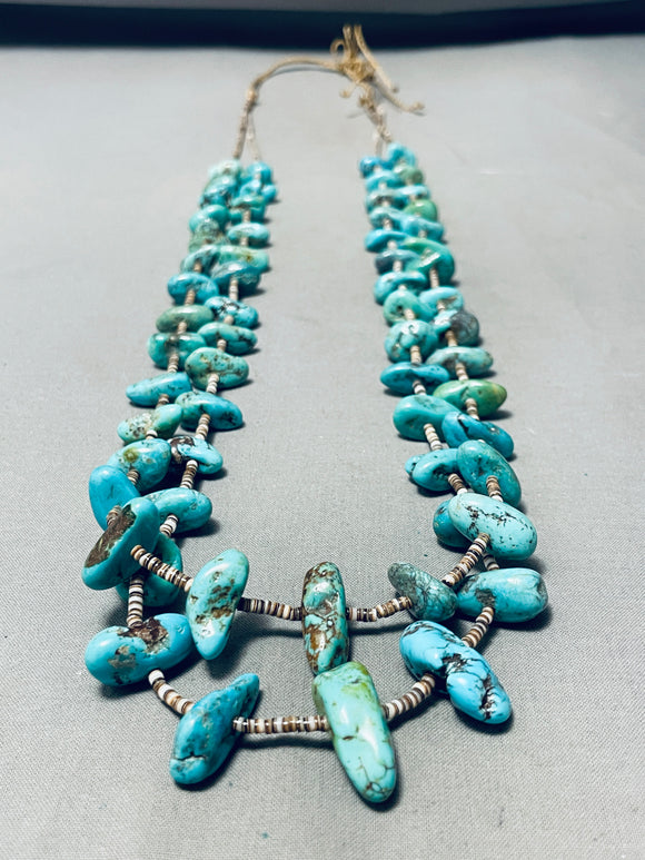 Chunky turquoise necklace and delicate earrings | eBay