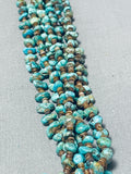 Native American Phenomenal Vintage Santo Domingo 7 Strand Turquoise Heishi Necklace-Nativo Arts