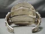 Amazing Colossal Native American Navajo Coral Sterling Silver Bracelet Cuff-Nativo Arts