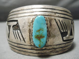 Museum Vintage Navajo/ Hopi Turquoise Sterling Silver Overlay Bracelet-Nativo Arts