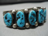 Important Vintage Native American Navajo Tom Moore Turquoise Sterling Silver Bracelet-Nativo Arts