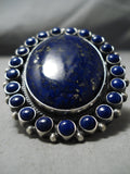 Best Modernistic Navajo Lapis Huge Sterling Silver Native American Ring-Nativo Arts