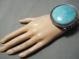 One Of The Best Native American Navajo Verdy Jake Turquoise Sterling Silver Bracelet Cuff-Nativo Arts