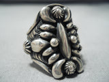 Very Important Vintage Native American Navajo Darryl Becenti Sterling Silver Ring-Nativo Arts