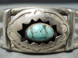 Mesmerizing Vintage Native American Navajo Royston Turquoise Sterling Silver Bracelet Old-Nativo Arts