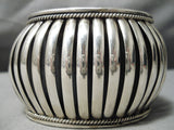 Detailed Sterling Silver Basket Vintage Zuni Native American Bracelet Cuff-Nativo Arts