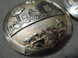 Fantastic Navajo Sterling Silver Storyteller Earrings Native American-Nativo Arts