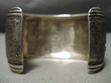 One Of The Most Rare Vintage Native American Navajo Thomas Singer Sterling Silver Bracelet-Nativo Arts