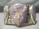 Best Navajo Charoite Sterling Silver Native American Huge Bracelet-Nativo Arts