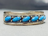 Ray Begay Vintage Native American Navajo Denim Lapis Sterling Silver Bracelet-Nativo Arts