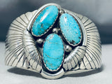 Native American Amazing Vintage Santo Domingo Turquoise Sterling Silver Bracelet Signed-Nativo Arts