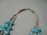 Chunky Dunky Nuggets!! Vintage Native American Navajo Sterling Silver Necklace Old-Nativo Arts