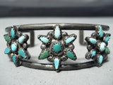 Early Vintage Native American Navajo Cerrillos Turquoise Sterling Silver Bracelet-Nativo Arts