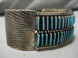 Rare Ellie Yazzievintage Native American Navajo Neelde Turquoise Sterling Silver Bracelet-Nativo Arts
