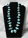 Stunning Vintage Navajo Spiderweb Turquoise Native American Necklace Old-Nativo Arts
