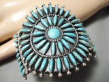 Exceptional Navajo Turquoise Sterling Silver Bracelet Native American-Nativo Arts