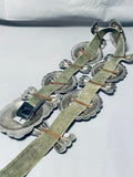 514 Grams Heavy Vintage Native American Navajo Sterling Silver Hand Tooled Concho Belt-Nativo Arts