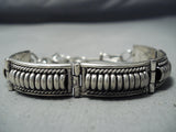 Tom Charlie Vintage Navajo Sterling Silver Bracelet Native American Old-Nativo Arts