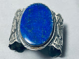 One Of The Best Ever Native American Navajo Lapis Sterling Silver Bracelet-Nativo Arts