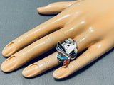 Fantastic Native American Zuni Turquoise Sterling Silver Pinocchio Ring-Nativo Arts