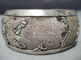 Astonishing Vintage Native American Navajo Sterling Silver Storyteller Bracelet-Nativo Arts