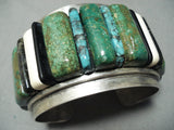 One Of Best Ever Large Wrist Vintage Native American Navajo Turquoise Sterling Silver Bracelet-Nativo Arts