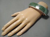 Very Rare Zuni Cripple Creek Turquoise Native American Sterling Silver Bracelet-Nativo Arts