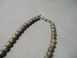 Opulent Vintage Native American Navajo Carico Lake Turquoise Sterling Silver Necklace Old-Nativo Arts