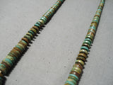 Native American Attractive Vintage Santo Domingo Royston Turquoise Sterling Silver Necklace Old-Nativo Arts