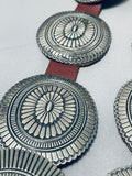 517 Gram Important Vintage Native American Navajo Precise Detail Sterling Silver Concho Belt-Nativo Arts