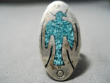 Picturesque Vintage Native American Navajo Turquoise Sterling Silver Ring Old-Nativo Arts