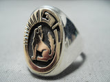 Tremendous Navajo Native American 14k Gold Sterling Silver Ring-Nativo Arts