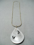 Striking Vintage Native American Navajo Sleeping Beauty Sterling Silver Gold Fill Necklace-Nativo Arts