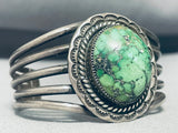 Important Vintage Native American Navajo Damale Turquoise Sterling Silver Bracelet-Nativo Arts