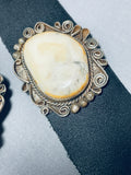 Very Rare 500 Gram+ Vintage Native American Navajo White Turquoise Sterling Silver Concho Belt-Nativo Arts