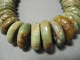 Huge Heavy Vintage Native American Navajo Sterling Silver Royston Turquoise Necklace-Nativo Arts