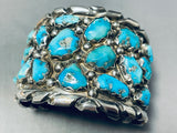 Angie Cheama 121 Gram Vintage Zuni Turquoise Sterling Silver Bracelet-Nativo Arts