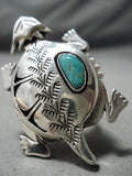 Detailed Navajo Royston Sterling Silver Toad Ring Native American-Nativo Arts