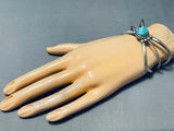 Native American Signed More Unique Cuff Vintage Navajo Turquoise Sterling Silver Bracelet-Nativo Arts