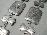 Exceptional Vintage Native American Navajo Royston Turquoise Sterling Silver Concho Belt Old-Nativo Arts