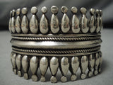 Important Vintage Navajo Larry Tsinnie Sterling Silver Native American Bracelet-Nativo Arts