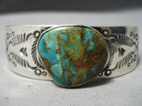 Magnificent Vintage Native American Navajo Royston Turquoise Sterling Silver Bracelet Old-Nativo Arts