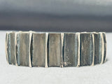 Native American Important Vintage Yellowhorse Hand Tooled Sterling Silver Bracelet-Nativo Arts
