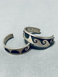 More Rare Vintage Native American Hopi Sterling Silver Wave Earrings-Nativo Arts