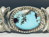 Godber Turquoise!!! Very Rare Vintage Native American Navajo Sterling Silver Bracelet-Nativo Arts