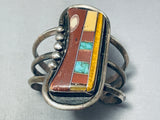 Most Unique Vintage Native American Navajo Sandstone Turquoise Sterling Silver Bracelet-Nativo Arts