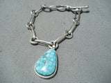 Important Ben Begaye (d) Vintage Native American Navajo Sterling Silver Link Charm Bracelet-Nativo Arts