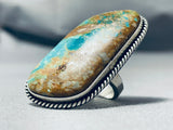 Julian Chavez Vintage Native American Zuni Royston Turquoise Sterling Silver Ring-Nativo Arts