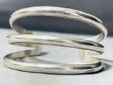 Triple Shank Vintage Native American Navajo Sterling Silver Bracelet Cuff-Nativo Arts